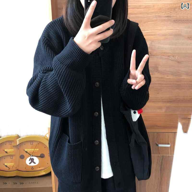 レディース ファッション 韓国 韓国ファッション オシャレ アーバン 厚手 ニット セーター ニットカーディガン ジャケット レディース 秋冬 アウターウェア ミドル丈 トップ