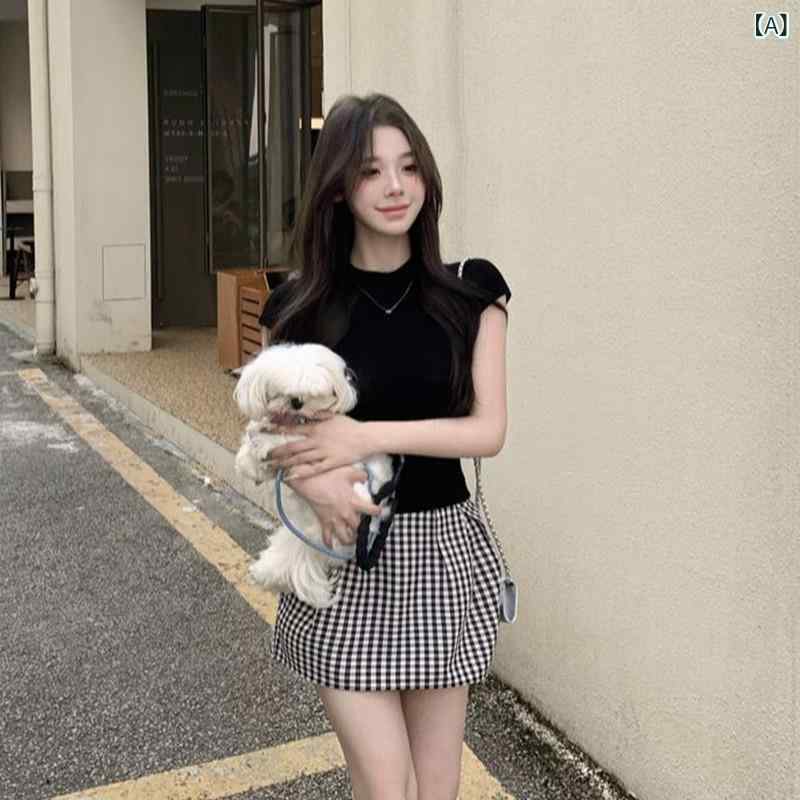 レディース ファッション 韓国 韓国ファッション オシャレ アーバン ブラック 冷感 半袖 Tシャツ レディース 夏 スリム ウエスト シャツ ボトム ショート トップ