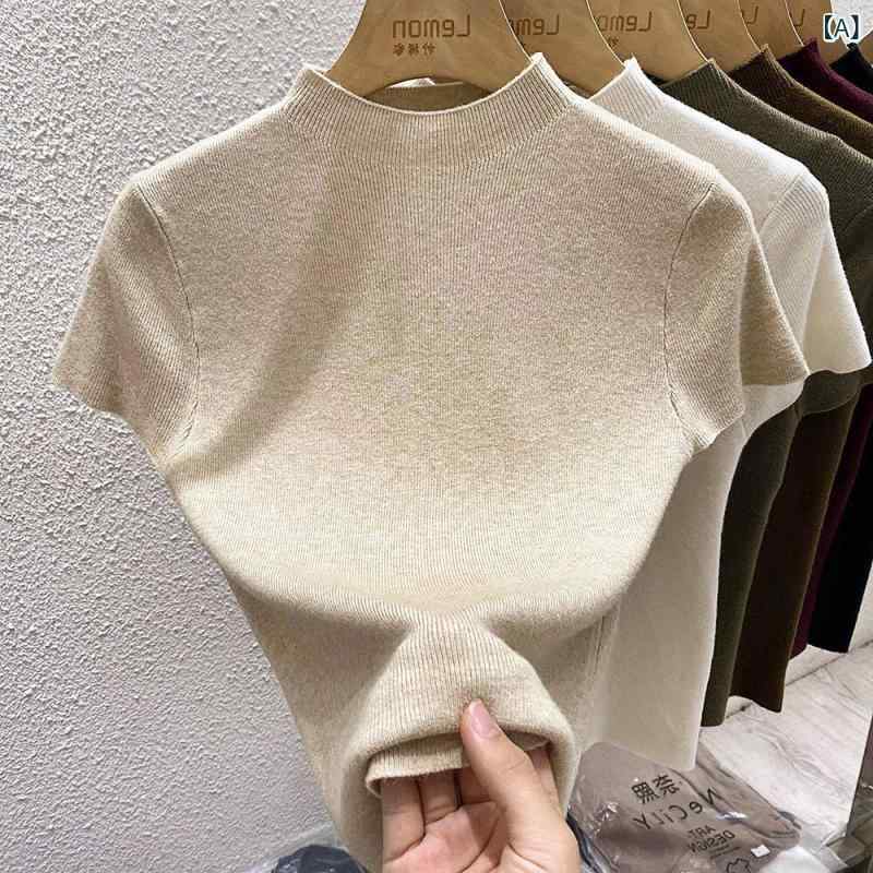 レディース ファッション 韓国 韓国ファッション オシャレ アーバン 冷感 半袖 Tシャツ レディース 夏 スリムフィット 着用 ショート トップ