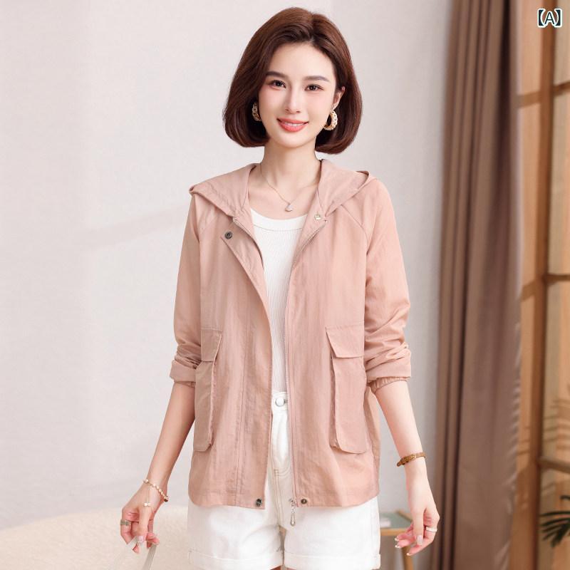 母 日焼押しとどめる 服 レディース 夏 薄っぺら 夏服 室外 氷 見受ける 通気性 上衣
