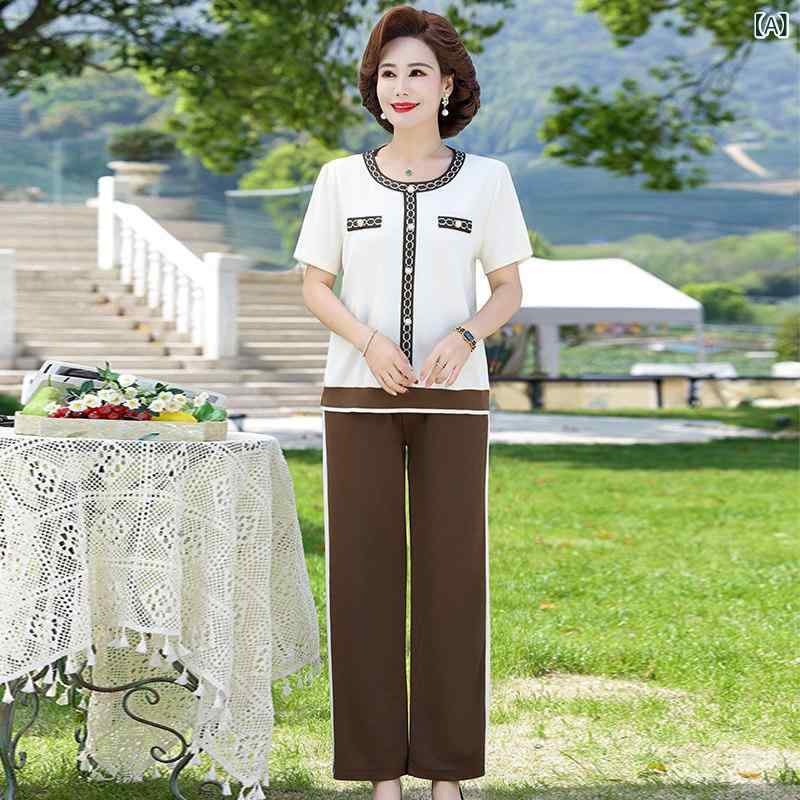 母 日 御っ母さん 夏時 御召しもの 西洋 小っちゃい 芳ばしさ 背広 夏 半袖 プルオーバー とっ始め レディース