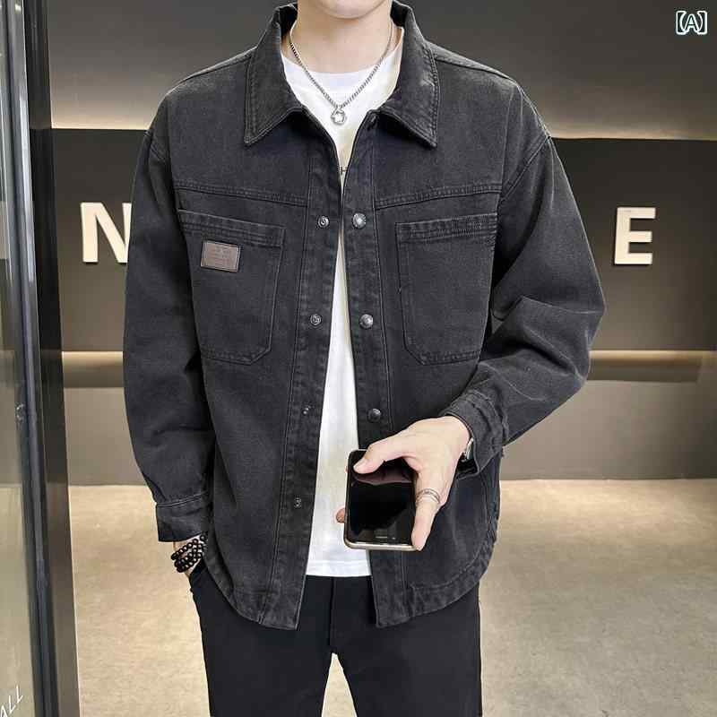 メンズ　ファッション　オシャレ　大歳　ストリート　上品 シャツ 風 デニムジャケット メンズ 春秋 薄手 ジャケット 秋 トップス