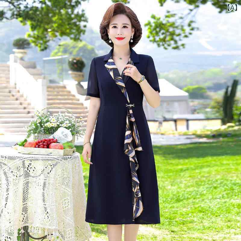 母 日 御っ母さん 夏 御召しもの レディース 土手っ腹 覆いかぶせる シフォンスコート