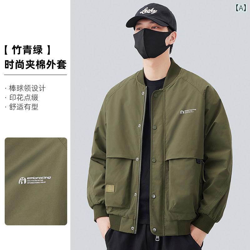 メンズ　ファッション　オシャレ　大歳　ストリート　上品 Er コットンジャケット メンズ 秋冬 カジュアル 作業着 厚手 ベースボール ユニフォーム キルティングジャケット 春