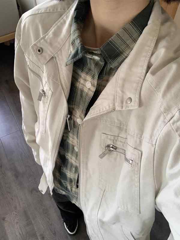 メンズ ジャケット ルーズフィット デニム キャンバス混紡 高級感 アメリカン レトロ スタンドカラー ワークスタイル 防風 耐摩耗 長袖 ジップアップ カジュアル 春秋 ポリエステル混紡 グレー ネイビー