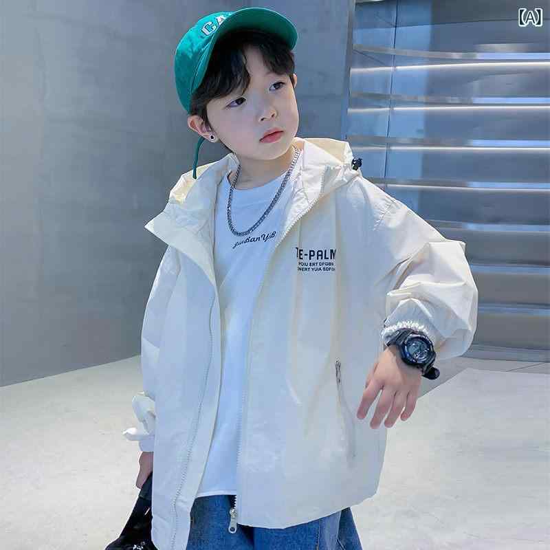 メンズ　ファッション　韓国ファッション　オシャレ　韓国 春秋 男子用 コート以上 子供 ストリート フレンドリー 秋服 ホワイト ウインドブレーカー クール