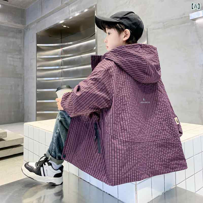 メンズ　ファッション　韓国ファッション　オシャレ　韓国 ボーイズ コート 春秋新 中 大型 子供 秋 作業着 突撃 服