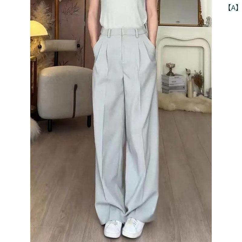 レディース ファッション　オシャレ　綺麗　大歳　上品 フランス ハイエンド ストレート レッグス モール スーツ パンツ 秋 西洋風 カジュアル