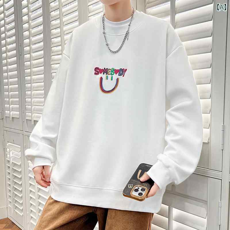 春秋 スウェットシャツ メンズ カジュアル ジャケット たり プルオーバー 長袖 Tシャツ