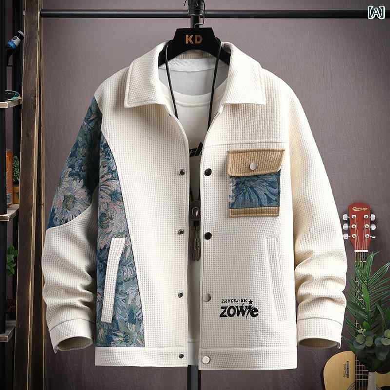 ワーヘル 上衣 メンズ 年月 エスニック スプライス 秋服