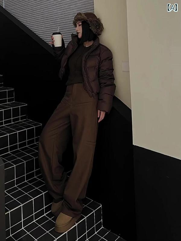 レディース ファッション　オシャレ　綺麗　大歳　上品 韓国 軽量 高級 ハイエンド ワイド レッグ パンツ 秋 通勤 カジュアル