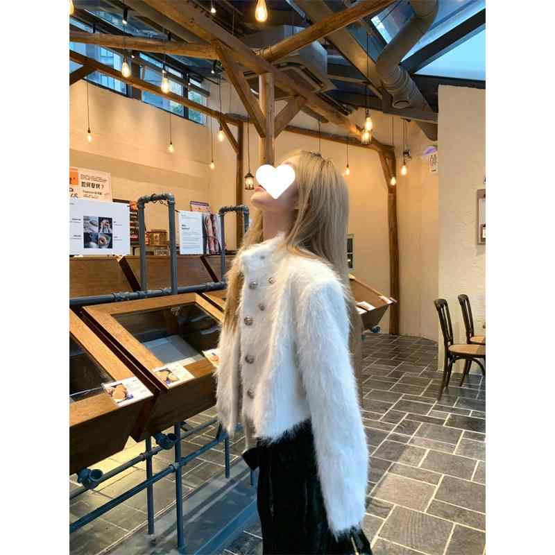 コート レディース 秋冬 フェイクリア ゆったり 暖か ベルベット 柔らか 長袖 丸首 通勤 都市 スタイル 合成皮革 気質 エレガント