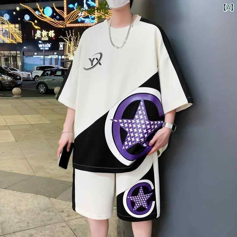男子 ティーンエイジャー 夏 中学生 高校生 半袖 Tシャツ長 児 夏服 スポーツ スーツ