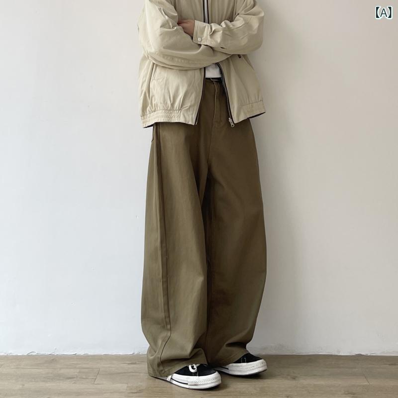 メンズ　ファッション　オシャレ　かっこいい 春秋 レトロ シンプル ベーシック 快適 カジュアル パンツ 男女兼用 たり ストレート 6,582円