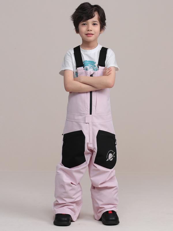 スキー服 キッズ 防水 保暖 通気性 耐摩耗 防風 スキーパンツ ポリエステル混紡 綿填充 ウィンタースポーツ アウトドアウェア ピンク ブラック イエロー グリーン(x5)