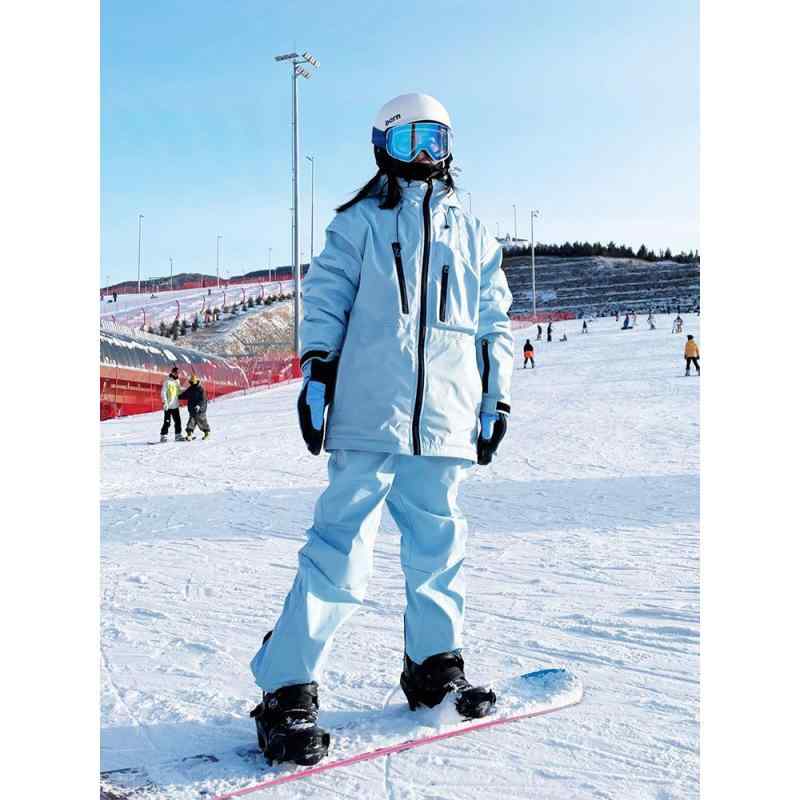 スキーウェア メンズ 防風 防水 保温 加厚 極寒対応 雪地パンツ セット ポリエステル ブラック ミントグリーン ブルー パープル ウィンター アウトドア
