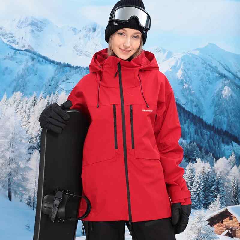 スキーの板御召しもの ユニ一発やる 防風 雨合羽 生あたたかい 朦朦たる ナイロン原料品 赤 秋冬 スノーボード相応う ウィンタースポーツ アウトドア