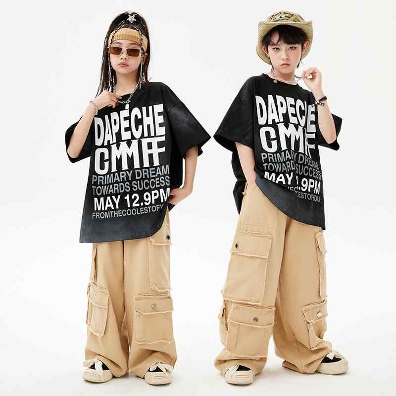 キッズ 社交ダンス服 御居処跳ねる 表現スタイル 黒 刷り上げる 短袖 トップス カーキ 細工物ズボン下 仕掛ける 綿 延性のある原材料 冷やりとした 表どおり 流行り物 ユニ一発やる