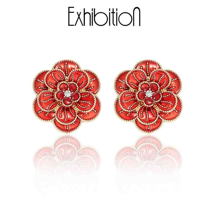 レディース 流行り物 添え物 雅びやか  見せびらかす 会 大広間 レディース お花 イヤリング ハイエンド ピアス い イヤー ゼムクリップ