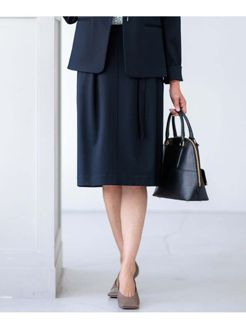 【SALE／30%OFF】【セットアップ対応/洗える】トリアセジャージーセットアップ スカート 23区 ニジュウサンク スカート ロング・マキシスカート ネイビー【RBA_E】【送料無料】[ Fashion]