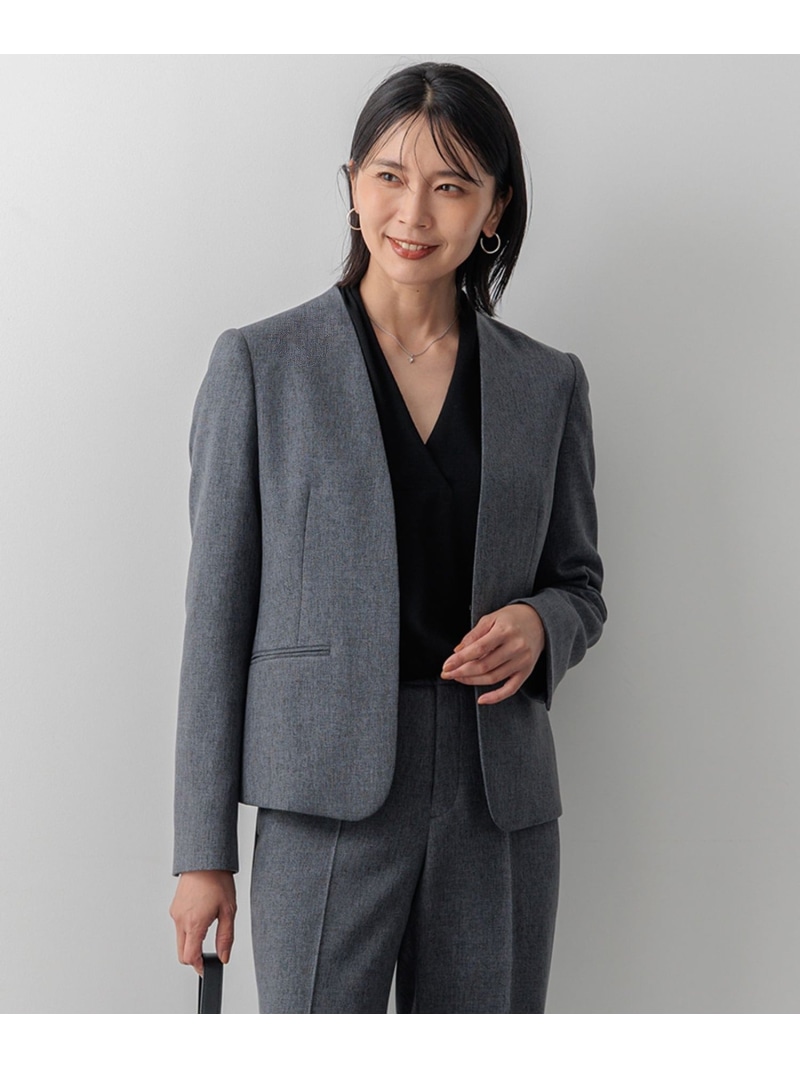 【SALE／30%OFF】【洗える】ウールライクカルゼ 否色つや上衣 23区 S ニジュウサンク ジャケット・アウター 否色つや上衣 薄墨色 ベージュ 米国海軍【RBA_E】【貨物輸送無料】[ Fashion]