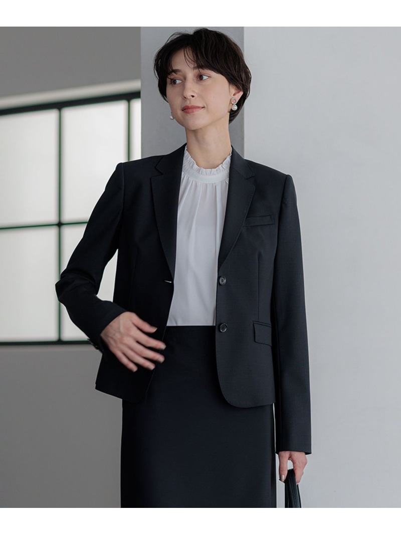 【セットアップ相応う】ラフィーネウール 二つ釦 上衣 23区 L ニジュウサンク ジャケット・アウター テーラードジャケット・ブレザー 黒いこと【貨物輸送無料】[ Fashion]