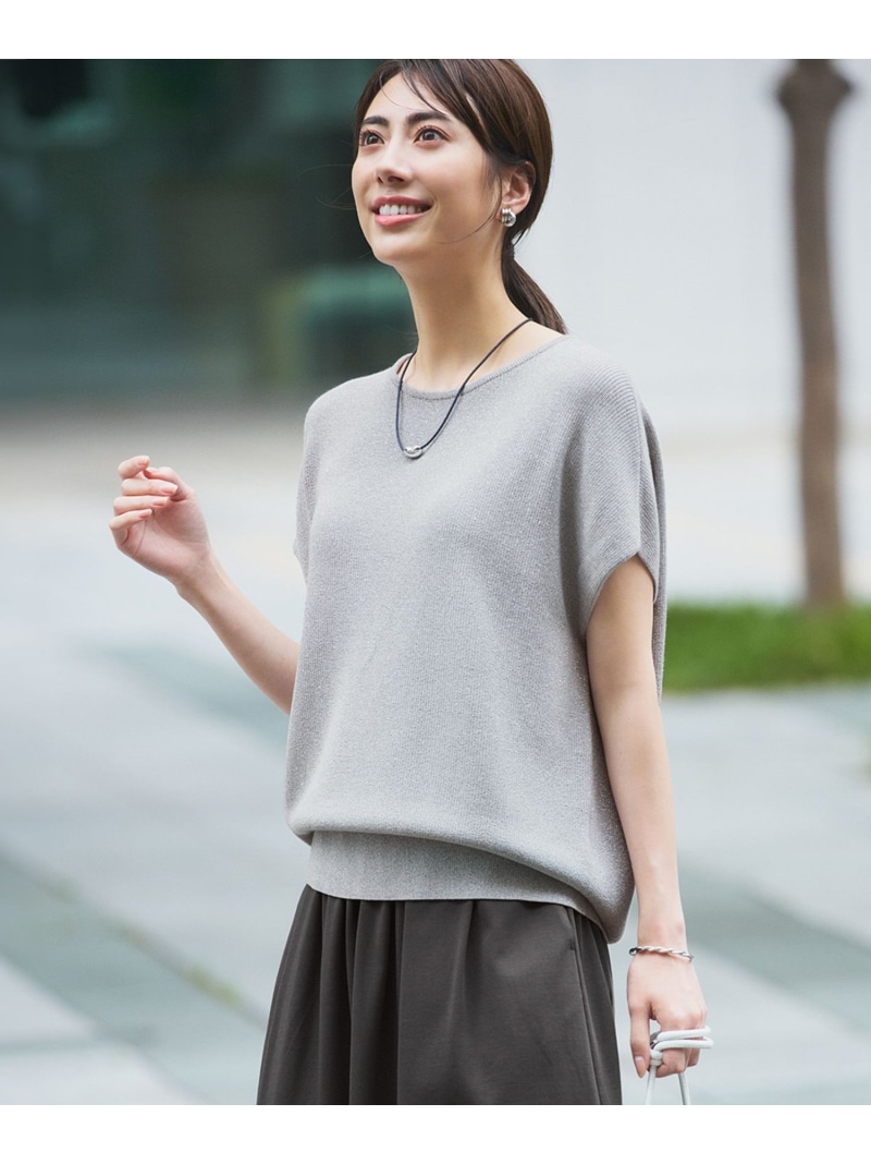 【SALE／20%OFF】【洗える】コットンアセテート オーバーサイズ ニット 23区 ニジュウサンク トップス ニット パープル【RBA_E】【送料無料】[ Fashion]｜23区 店