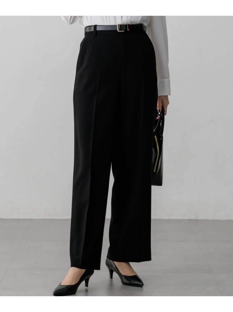 【VERY・CLASSY.・LEE掲載/セットアップ対応】トリアセダブルジョーゼット フルレングス パンツ 23区 L ニジュウサンク パンツ その他のパンツ ブラック ベージュ ネイビー【送料無料】[ Fashion]
