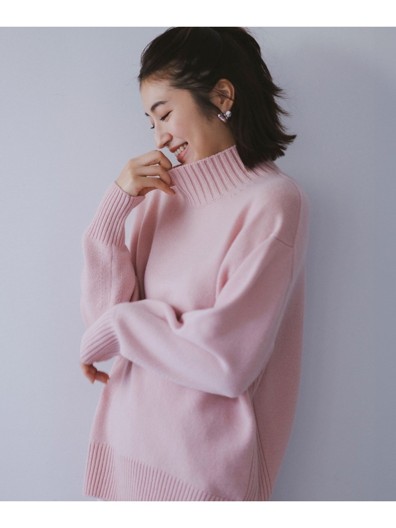 【洗える】カシミヤブレンド ハイネック ニット 23区 S ニジュウサンク トップス ニット ホワイト ピンク ベージュ ブルー グレー グリーン イエロー【送料無料】[ Fashion]