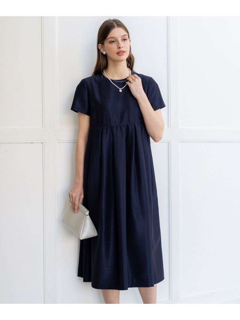 【APPLAUDIR】トリアセシャンタン ドレス 23区 L ニジュウサンク ワンピース・ドレス ドレス ネイビー【送料無料】[ Fashion]