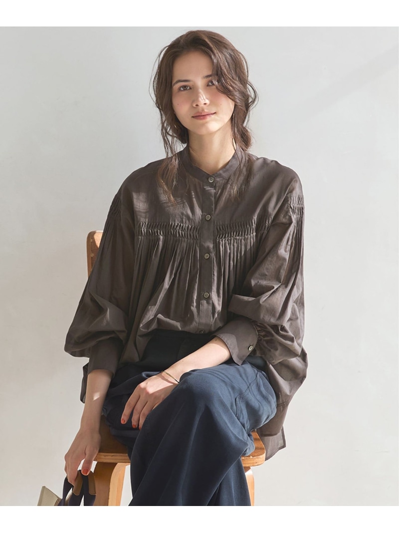 【SLOW/一部店舗限定】コットンボイル ギャザー ブラウス 23区 ニジュウサンク トップス シャツ・ブラウス ブラック イエロー ホワイト【送料無料】[ Fashion]