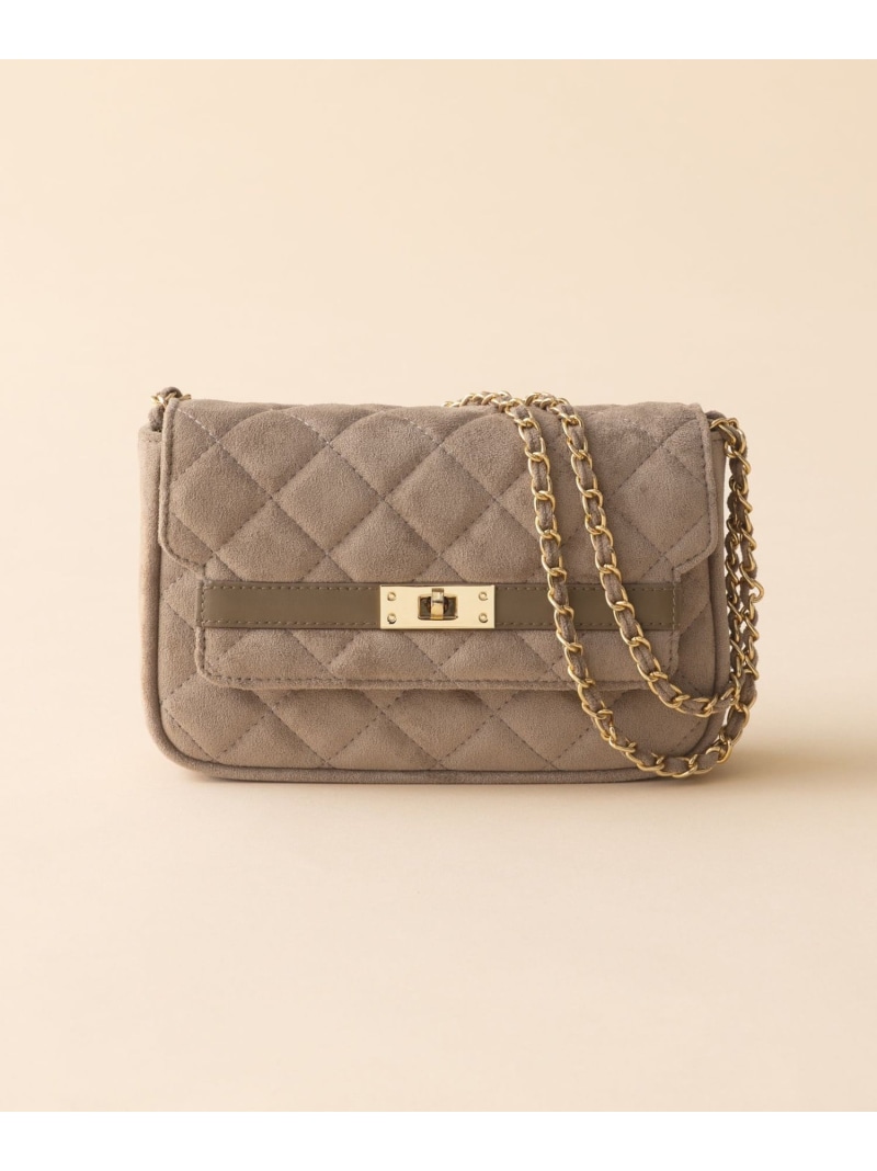 【SALE／40%OFF】スエードクロス キルティング ショルダーバッグ 23区 ニジュウサンク 御徒面子 ショルダーバッグ 赤銅色 ベージュ【RBA_E】【貨物輸送無料】[ Fashion]