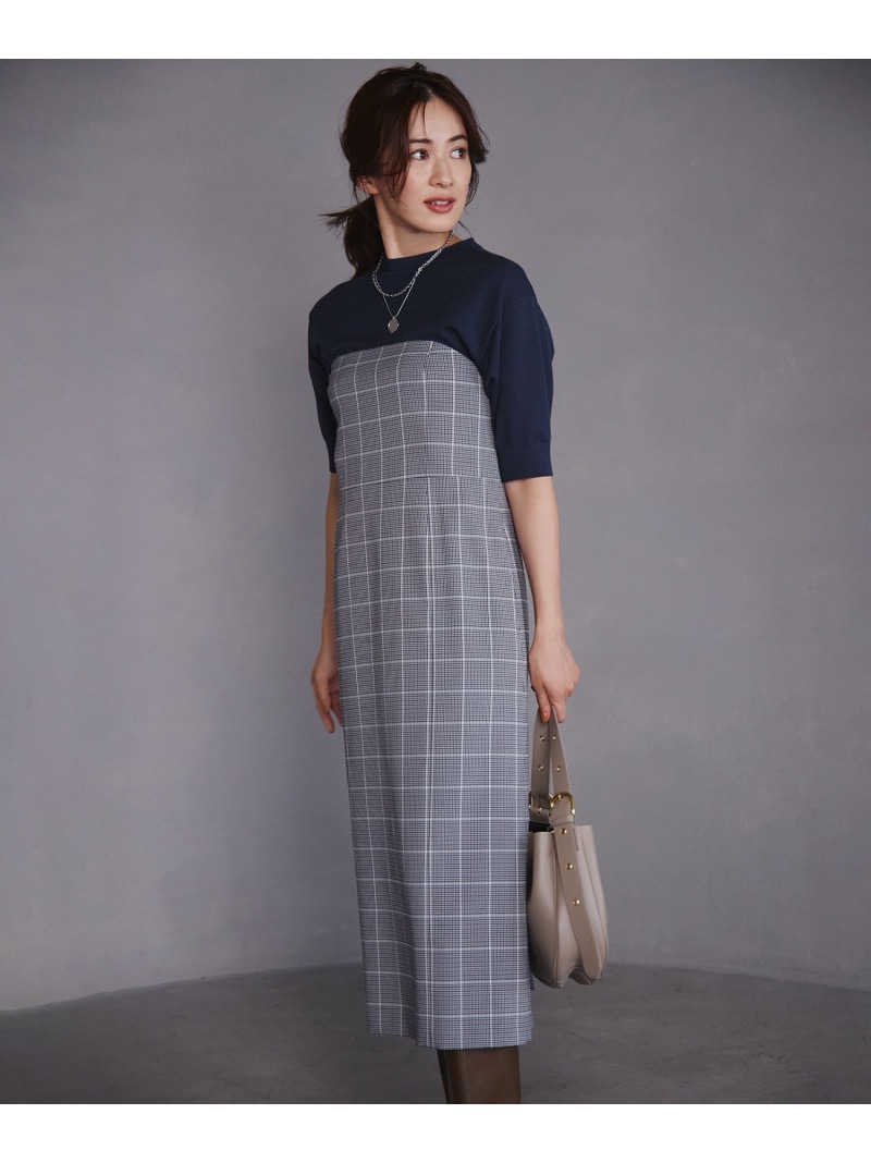 【SALE／50%OFF】【洗える】ガンクラブプレイドチェック ワンピース 23区 ニジュウサンク ワンピース・ドレス ワンピース グレー【RBA_E】【送料無料】[ Fashion]｜23区 店 13,250円