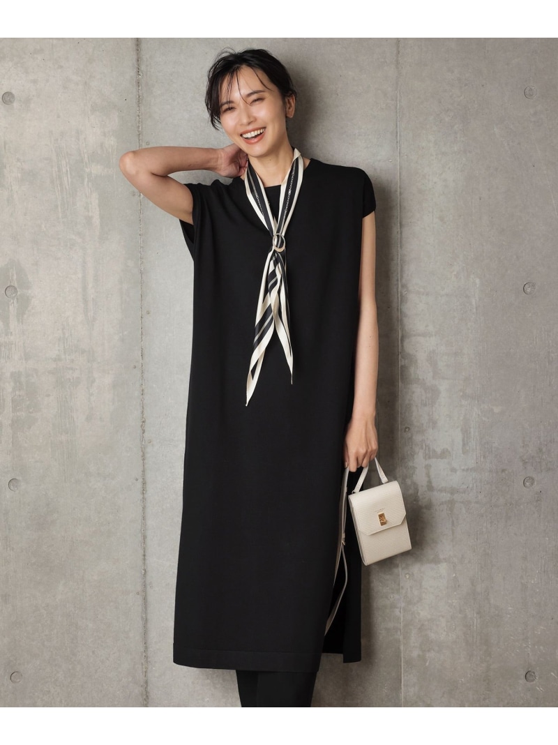 オープニングセール Fashion ネイビー 送料無料 Rakuten ブラック ニットワンピース ワンピース ニジュウサンク 23区 ワンピース ニット 洗える ヴィスコースストレッチ ワンピース Www Ingenierowhite Com