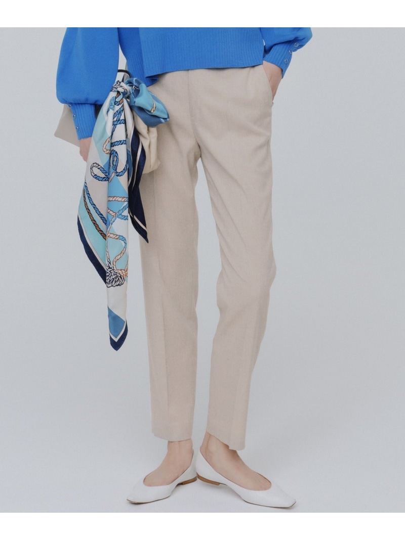 【SALE／20%OFF】【セットアップ対応/防シワ性/洗える】アイアスマットストレッチ テーパード パンツ 23区 S ニジュウサンク パンツ その他のパンツ ネイビー ベージュ【RBA_E】【送料無料】[ Fashion]