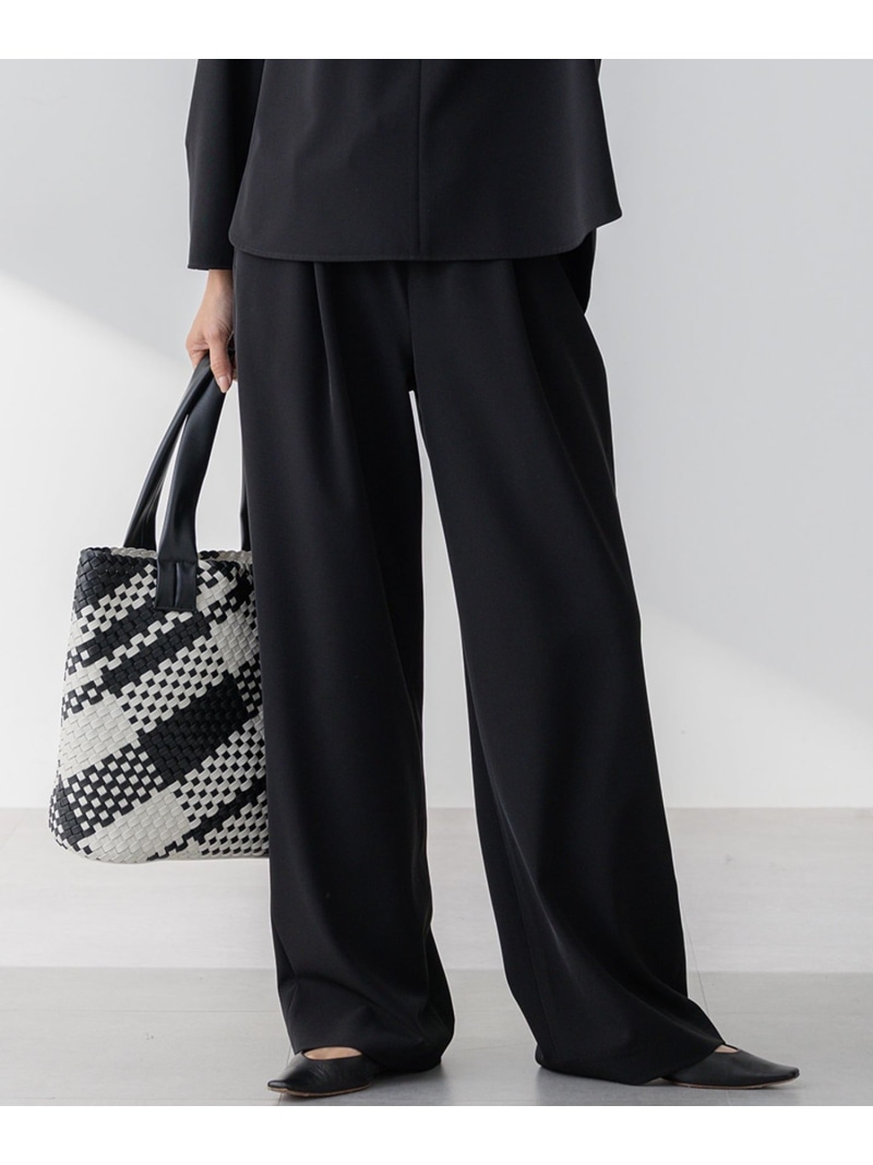 【SALE／30%OFF】【セットアップ対応/洗える】2WAYストレッチツイル ワイドパンツ 23区 S ニジュウサンク パンツ その他のパンツ ベージュ ネイビー ブラック【RBA_E】【送料無料】[ Fashion]