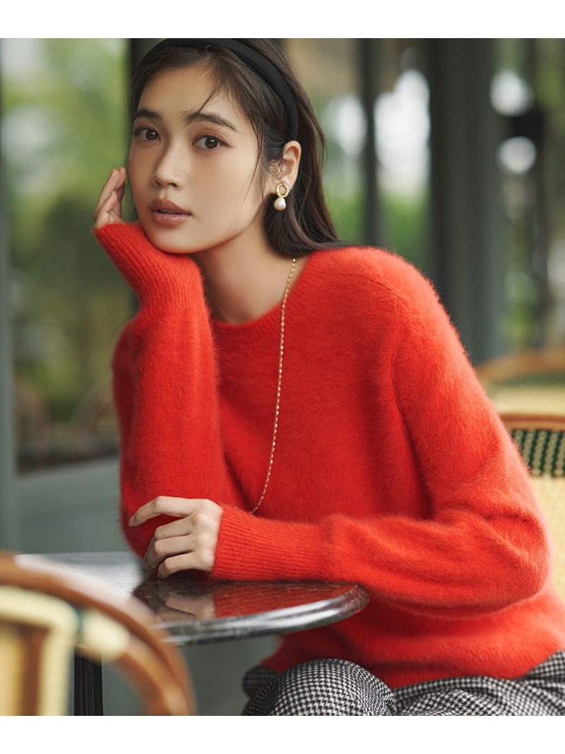 【SALE／20%OFF】フォックスカシミヤファー ショート丈 ニット 23区 ニジュウサンク トップス ニット レッド ネイビー ブラウン【RBA_E】【送料無料】[ Fashion]