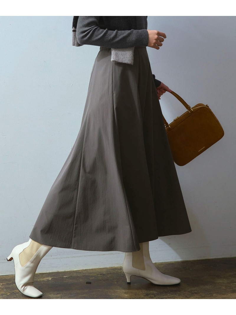 【SALE／40%OFF】【洗える】伸ばすこと印字機 太陽フレア スコート 23区 L ニジュウサンク スコート ロング・マキシスコート 黒いこと 薄墨色 カーキ緑であること 赤銅色【RBA_E】【貨物輸送無料】[ Fashion]