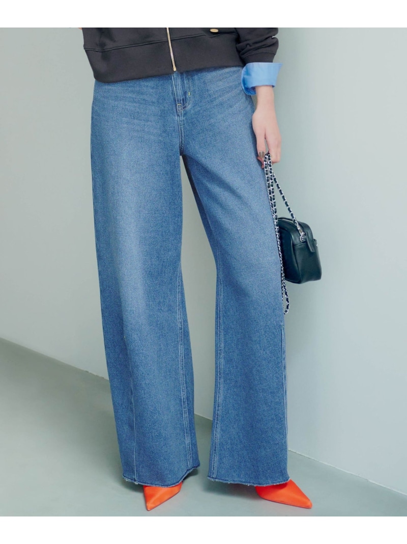 【SLOW/構成要素バス発着場押さえる】LIGHT DENIM バレル広々とした ズボン下 23区 S ニジュウサンク ズボン下 デニム・ジーンズズボン下 白いこと【貨物輸送無料】[ Fashion]