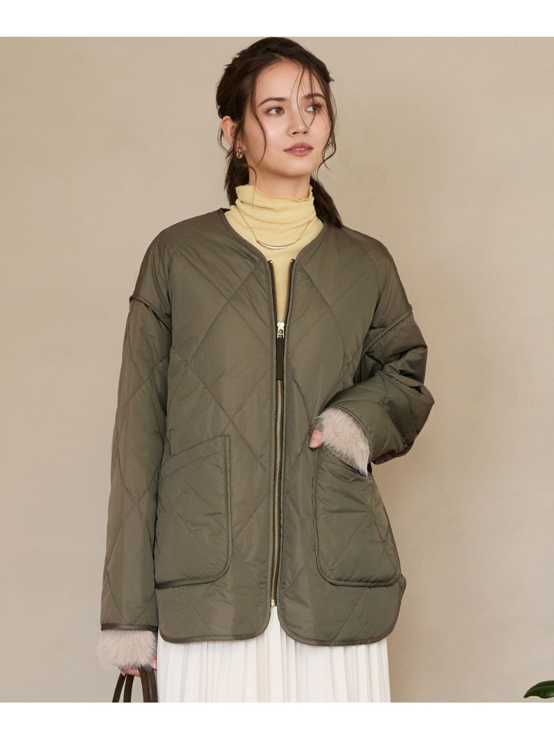 【SALE／20%OFF】【SLOW/一部店舗限定】中綿 パデットアウター 23区 L ニジュウサンク ジャケット・アウター その他のジャケット・アウター ベージュ ブラック カーキグリーン【RBA_E】【送料無料】[ Fashion]