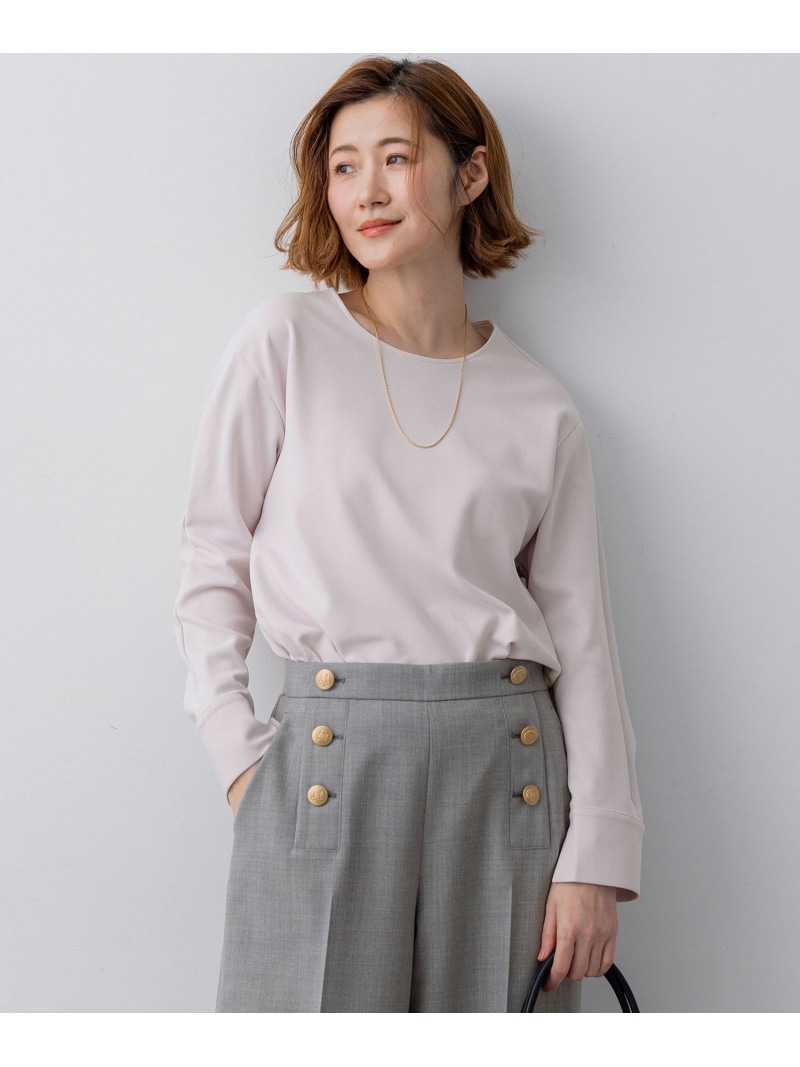 【SALE／20%OFF】バックボタン TEEブラウス 23区 S ニジュウサンク トップス シャツ・ブラウス ネイビー ピンク ホワイト【RBA_E】【送料無料】[ Fashion]