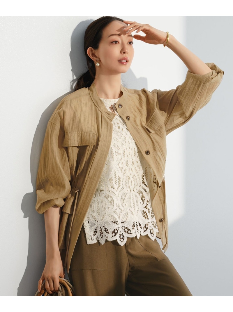 【SALE／40%OFF】エンブロイダリーレース ニットベスト 23区 S ニジュウサンク トップス ベスト・ジレ ホワイト ベージュ ネイビー【RBA_E】【送料無料】[ Fashion]｜23区 店