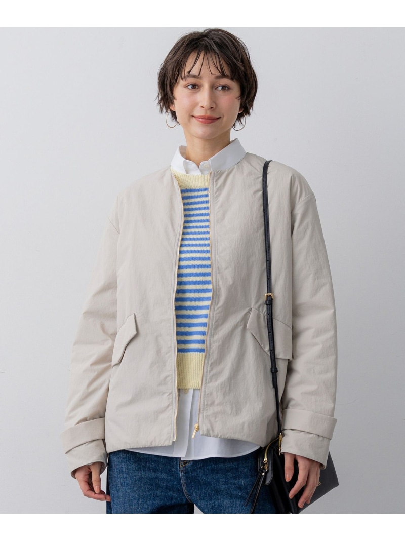 【SALE／20%OFF】ライトパディング 否色つや アウター 23区 L ニジュウサンク ジャケット・アウター ダウンジャケット・ダウンベスト ベージュ 黒いこと【RBA_E】【貨物輸送無料】[ Fashion]