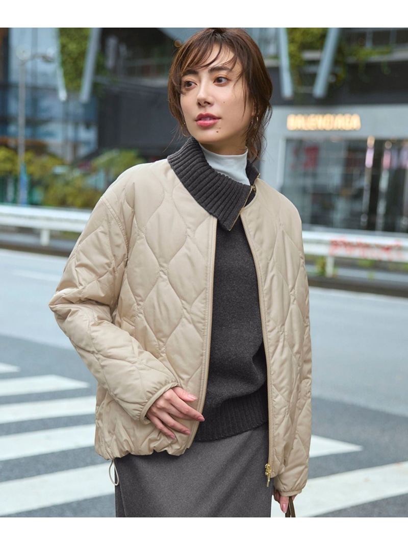 【SALE／20%OFF】中綿パディング パウダーコンパクト アウター 23区 ニジュウサンク ジャケット・アウター ダウンジャケット・ダウンベスト ベージュ 黒いこと【RBA_E】【貨物輸送無料】[ Fashion]