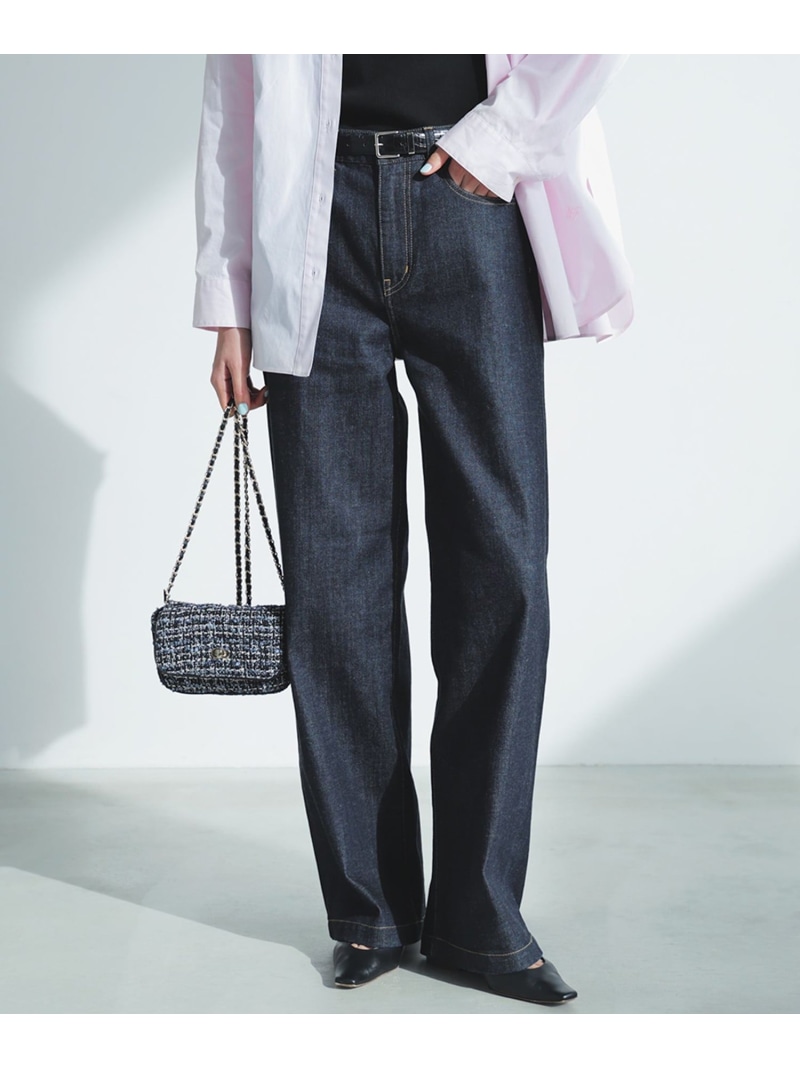 【滝沢眞規子さん着用/VERY・Oggi掲載】23区DENIM ストレッチ ワイドパンツ 23区 ニジュウサンク パンツ ジーンズ・デニムパンツ グレー ネイビー ブルー ホワイト【送料無料】[ Fashion]