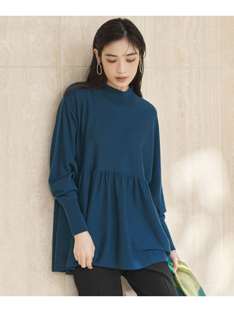 【SALE／40%OFF】【洗える】ウールギャザー ドルマンスリーブ ニット 23区 L ニジュウサンク トップス ニット ブラウン ブラック グリーン【RBA_E】【送料無料】[ Fashion]｜23区 店 10,622円