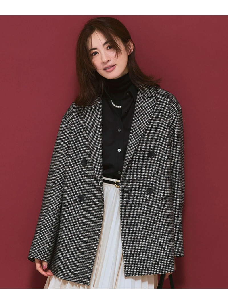 【見上愛さん着用/VERY12月号掲載】ループミックスツイード ダブル ジャコット 23区 L ニジュウサンク ジャケット・アウター その他のジャケット・アウター【送料無料】[ Fashion]