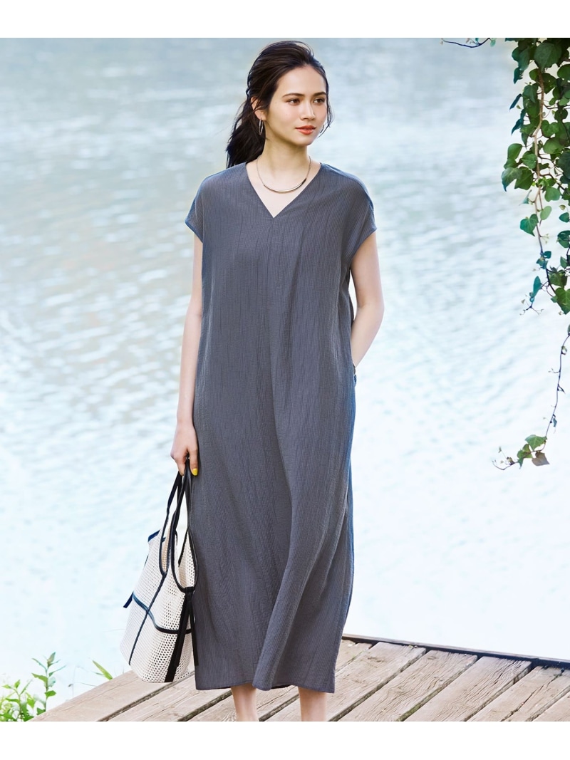 【SLOW/一部店舗限定】ナチュラルピケワッシャー ワンピース 23区 ニジュウサンク ワンピース・ドレス ワンピース ホワイト【送料無料】[ Fashion]