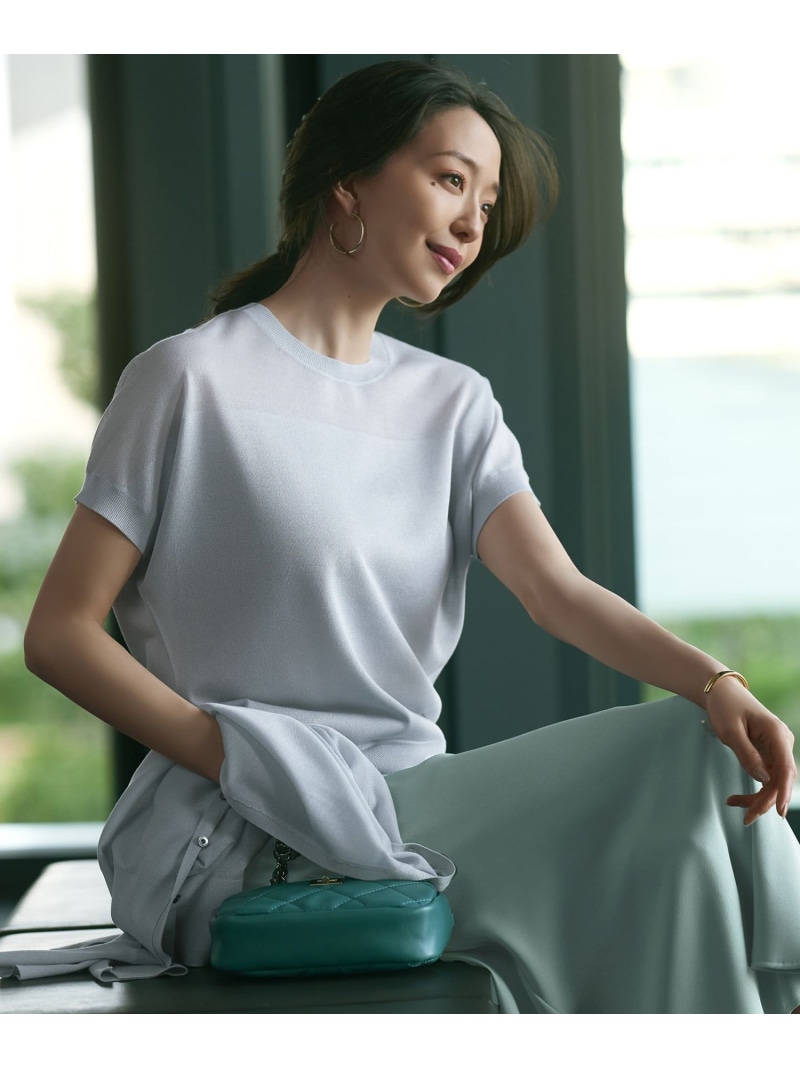 【SALE／30%OFF】【洗える】シャイニーシアー ドルマン ニット 23区 L ニジュウサンク トップス ニット ホワイト ブラック ベージュ【RBA_E】【送料無料】[ Fashion]｜23区 店