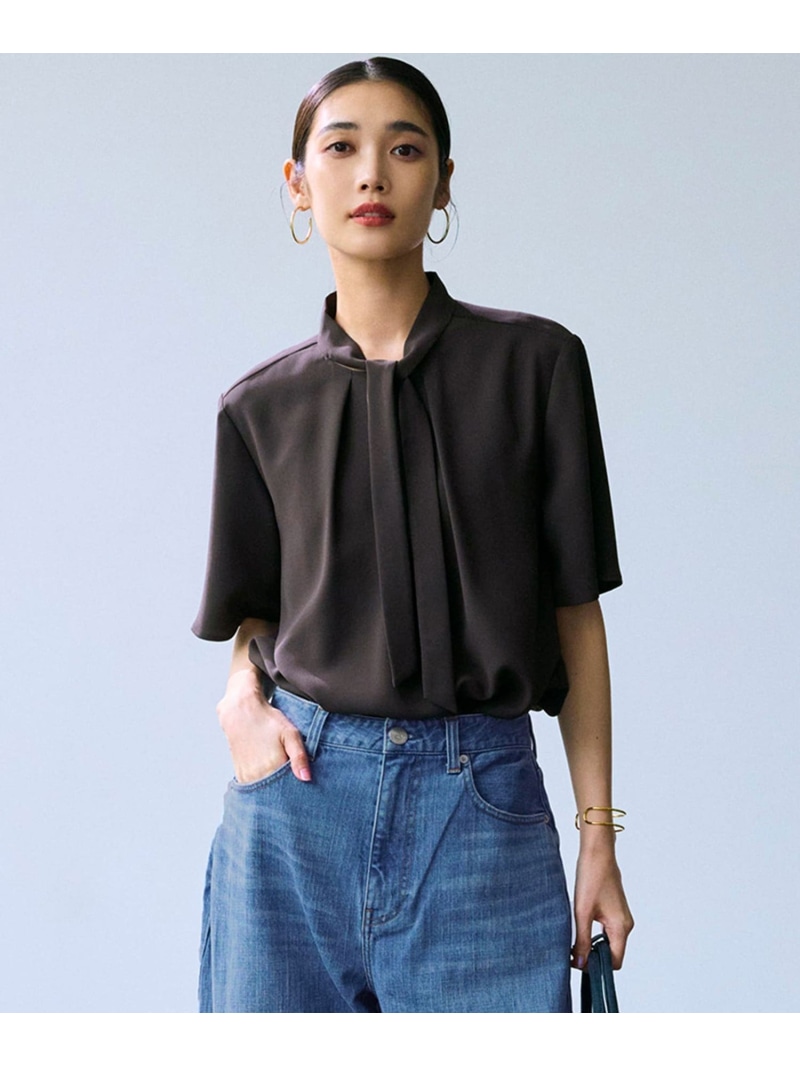 【SALE／20%OFF】【UV撥ねのける/当たること冷感/吸水速乾】伸ばすことジョーゼット 洋弓五分五分 カットソー 23区 S ニジュウサンク トップス カットソー・ティーシャツ 米国海軍 ベージュ【RBA_E】【貨物輸送無料】[ Fashion]